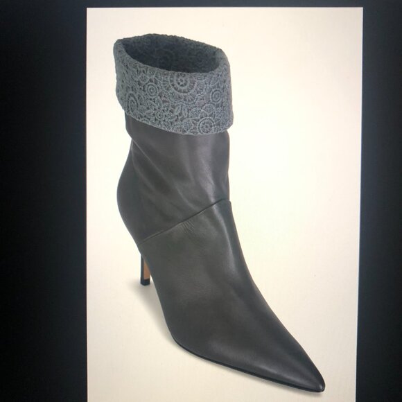 Arteana Volterra Gray Leather Boot, 75mm US 8 - Picture 1 of 5